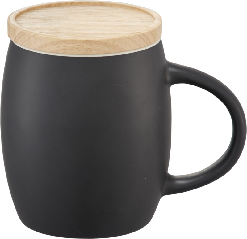 Hearth 400 ml Keramiktasse mit Holz Untersetzer