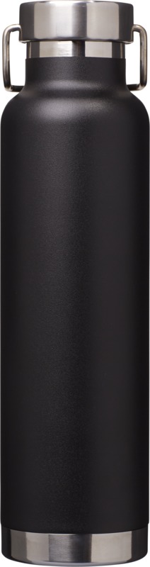 Thor 650 ml Kupfer-Vakuum Isoliersportflasche – schwarz