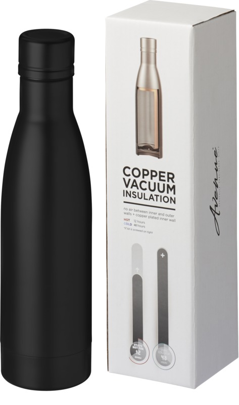 Vasa 500 ml Kupfer-Vakuum Isolierflasche – schwarz