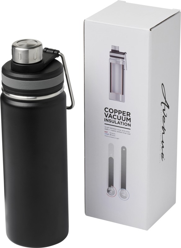 Gessi 590 ml Kupfer-Vakuum Isolierflasche – schwarz