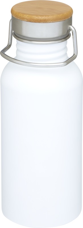 Thor 550 ml einwandige Trinkflasche aus recyceltem Edelstahl – weiss