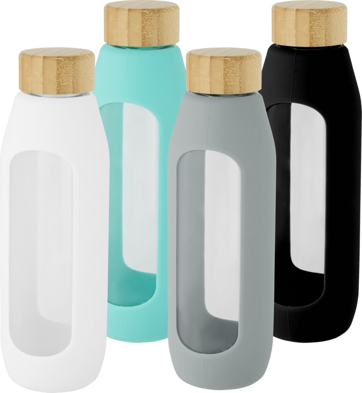 Tidan 600 ml Flasche aus Borosilikatglas mit Silikongriff