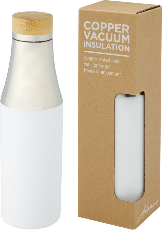 Hulan 540 ml Kupfer-Vakuum Isolierflasche mit Bambusdeckel