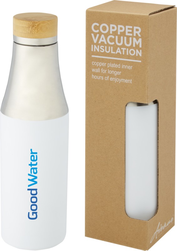 Hulan 540 ml Kupfer-Vakuum Isolierflasche mit Bambusdeckel