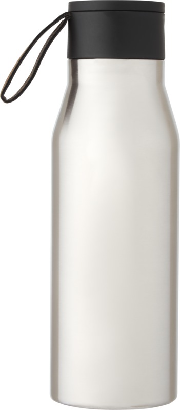 Ljungan 500 ml Kupfer-Vakuum Isolierflasche mit PU Kunststoffband und Deckel – silber