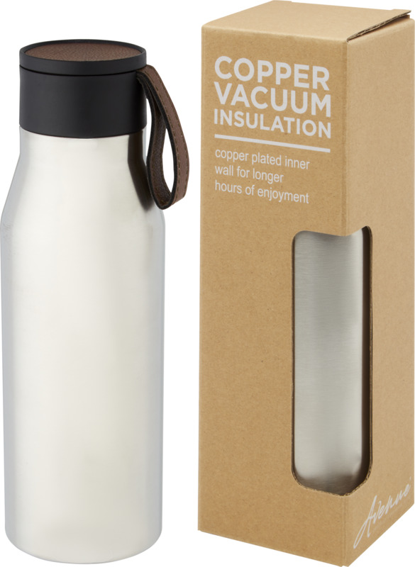 Ljungan 500 ml Kupfer-Vakuum Isolierflasche mit PU Kunststoffband und Deckel