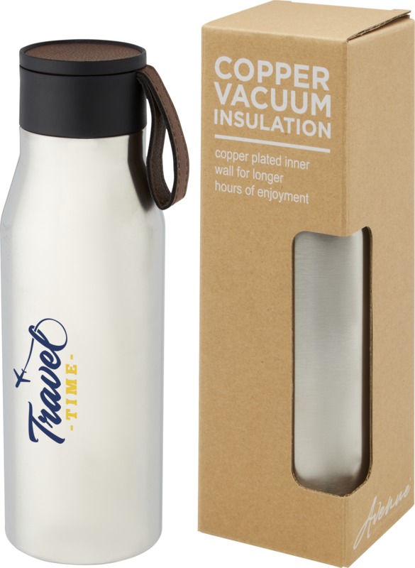 Ljungan 500 ml Kupfer-Vakuum Isolierflasche mit PU Kunststoffband und Deckel