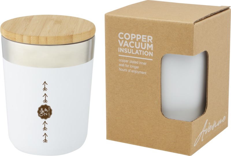 Lagan 330 ml Kupfer-Vakuum Isolierbecher mit Bambusdeckel