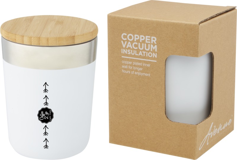 Lagan 330 ml Kupfer-Vakuum Isolierbecher mit Bambusdeckel