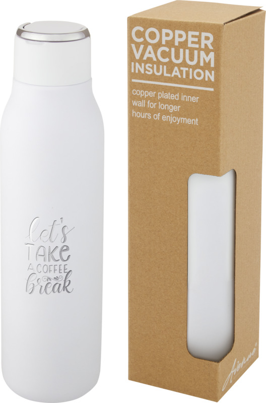 Marka 600 ml Kupfer-Vakuum Isolierflasche mit Metallschlaufe