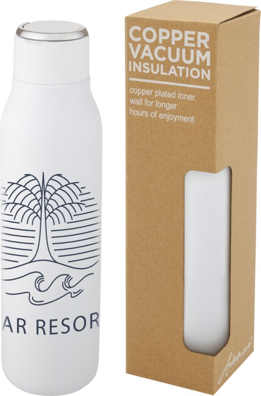 Marka 600 ml Kupfer-Vakuum Isolierflasche mit Metallschlaufe