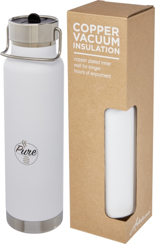 Thor 750 ml Kupfer-Vakuum Sportflasche mit Trinkhalm