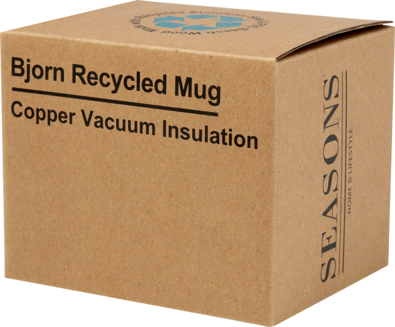 Bjorn RCS-zertifizierter Becher aus recyceltem Edelstahl mit Kupfer-Vakuumisolierung, 360 ml