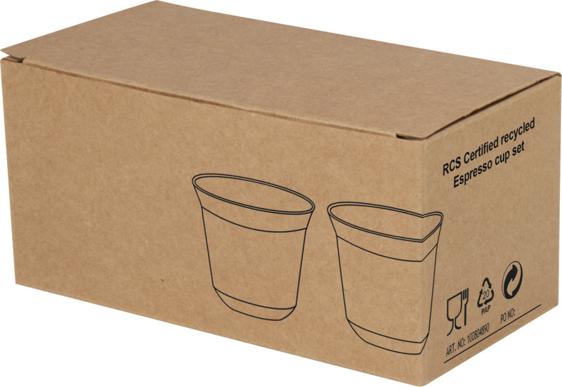 Duo 80 ml RCS-zertifiziertes Espressotassen Set aus Edelstahl