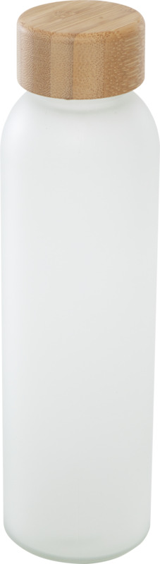 Lume 500 ml Flasche aus mattiertem Kalknatronglas mit Bambusdeckel – weiss