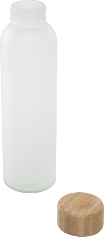 Lume 500 ml Flasche aus mattiertem Kalknatronglas mit Bambusdeckel