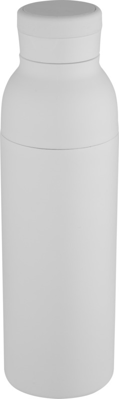 Illuminate 650 ml RCS doppelwandige Isolierflasche aus recyceltem Edelstahl – weiss