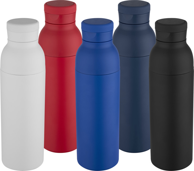 Illuminate 650 ml RCS doppelwandige Isolierflasche aus recyceltem Edelstahl
