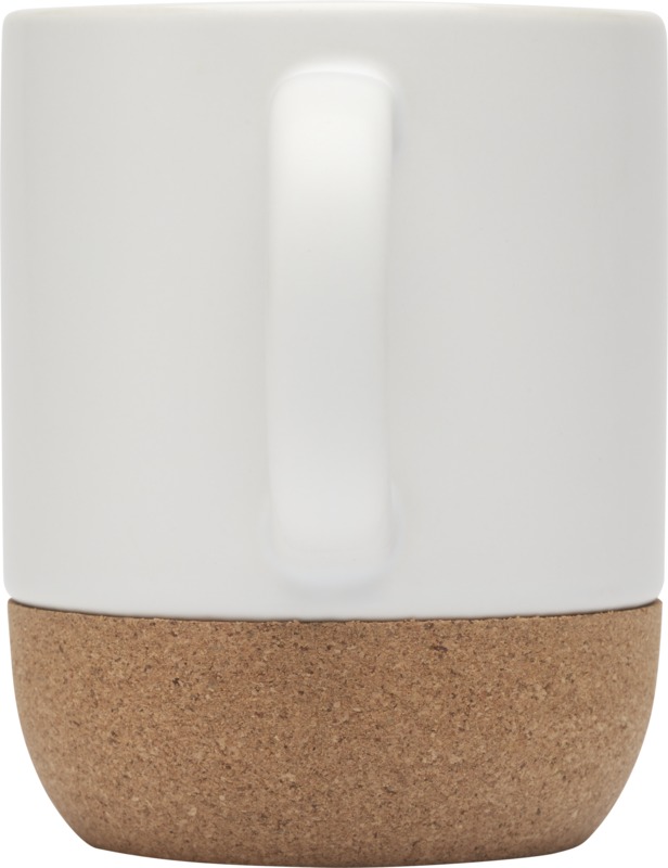 Bari 300 ml Sublimation Keramiktasse mit Korkdetails – weiss