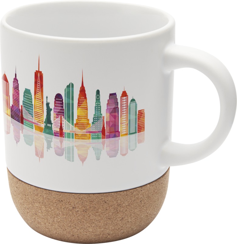 Bari 300 ml Sublimation Keramiktasse mit Korkdetails