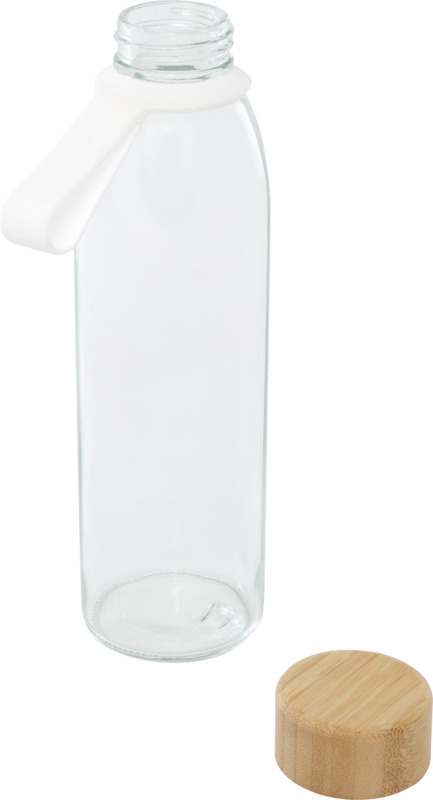 Porto 500 ml Glas-Flasche mit Silikongriff und Bambusdeckel