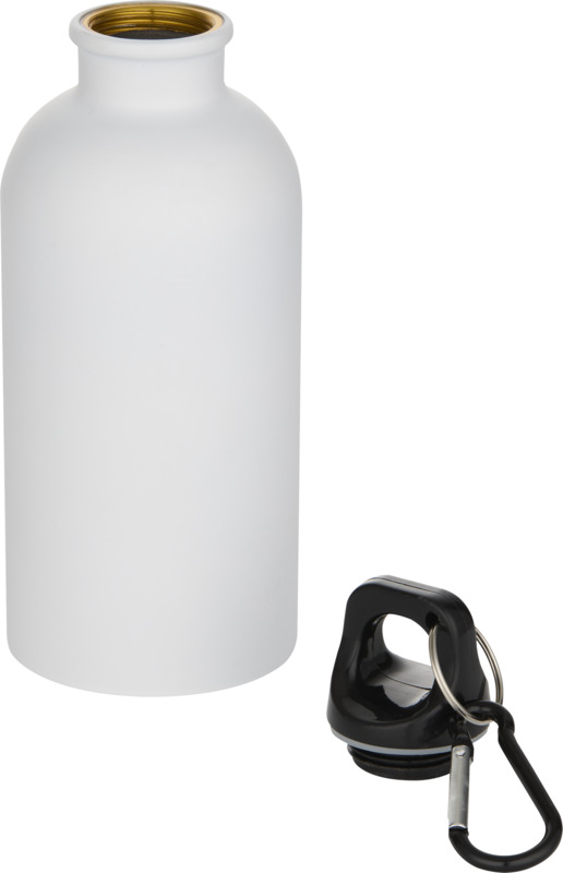 Oregon 400 ml matte RCS-zertifizierte einwandige Trinkflasche aus recyceltem Edelstahl mit Karabinerhaken