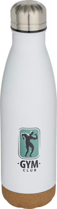 Cove 500 ml doppelwandige, vakuumisolierte Trinkflasche aus Edelstahl mit Korkdetails
