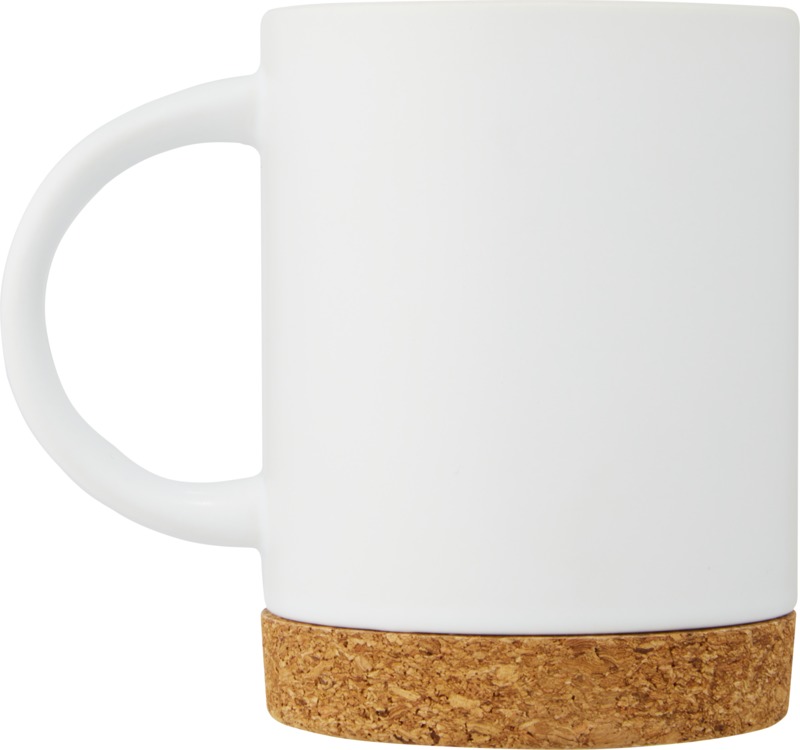 Neiva 425 ml Keramiktasse mit Korkboden – weiss