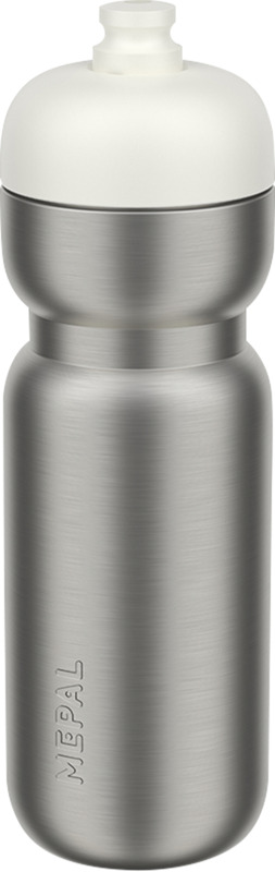 Mepal Pull 800 ml Edelstahl Sportflasche – weiss