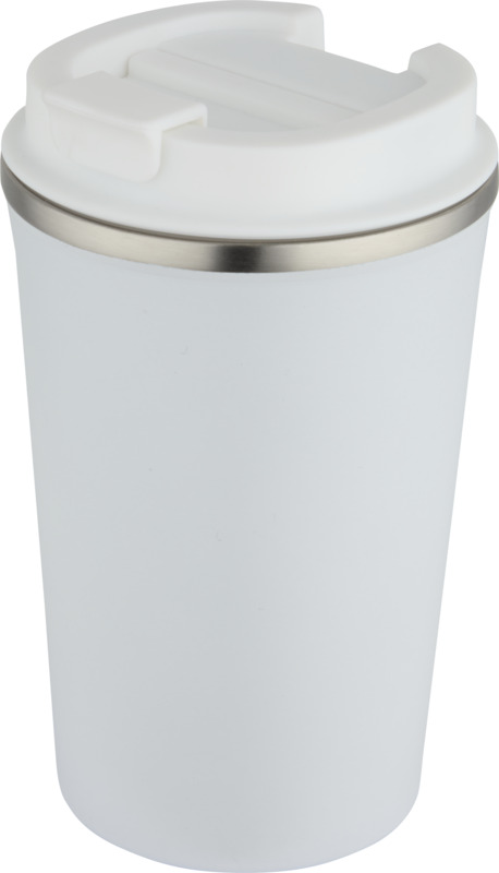 Newport 350 ml doppelwandiger, vakuumisolierter Becher aus Edelstahl – weiss