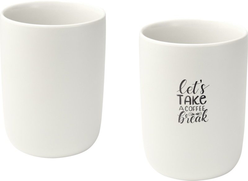 Male 350 ml Keramiktassen – 2er-Set, matt