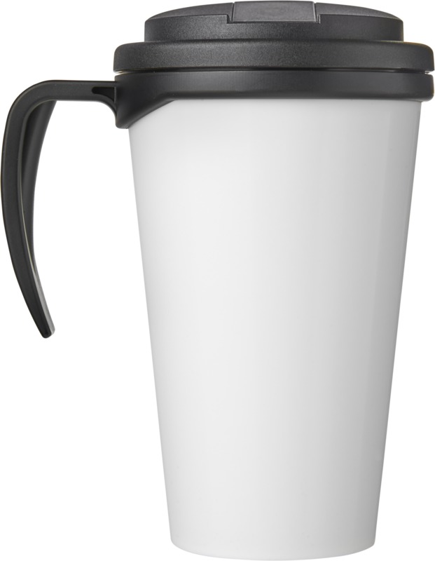 Brite-Ameriano® Grande 350 ml Isolierbecher mit auslaufsicherem Schraubverschluss – schwarz