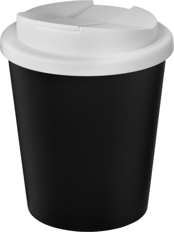 Americano® Espresso Eco 250 ml recycelter Isolierbecher mit auslaufsicherem Deckel – schwarz