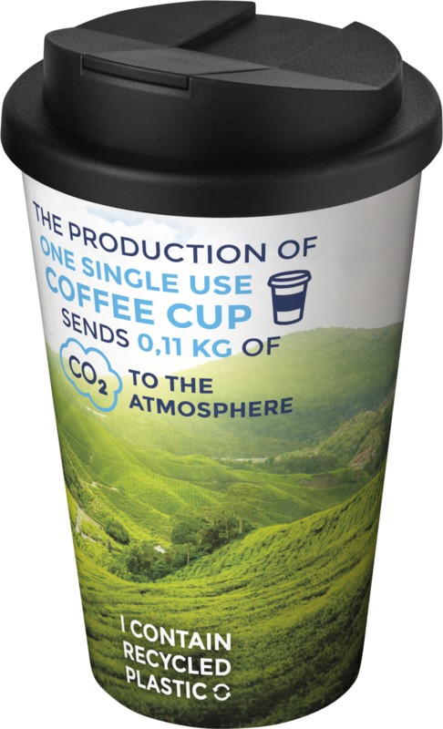 Brite-Americano® 350 ml Isolierbecher mit auslaufsicherem Schraubverschluss – schwarz