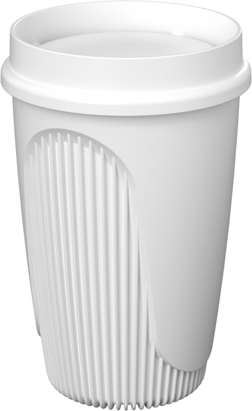 Alto POP 350 ml Becher mit 360°-Deckel – weiss